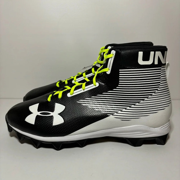 Under Armour Mens UA Hammer MC Football Cleats Mid RM 1289761-011 Black 12.5 NEW - Picture 2 of 9